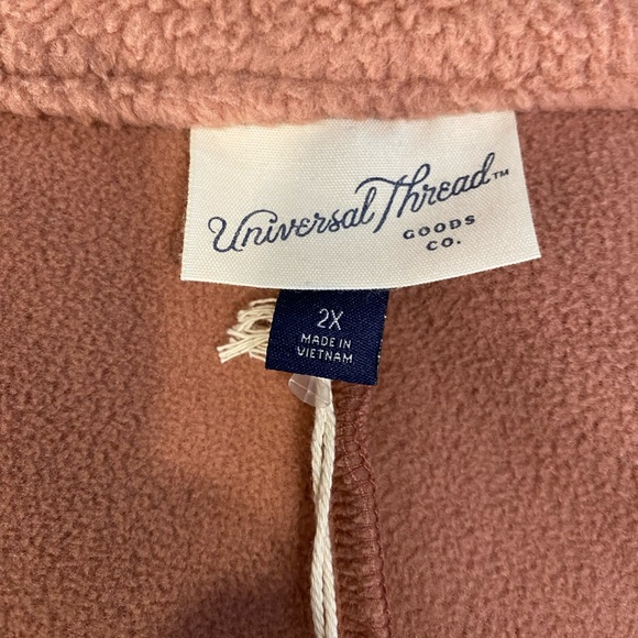 Universal Thread Pink Fleece Sherpa Jacket size 2X Plus Sized Winter Coat NEW - Picture 12 of 14